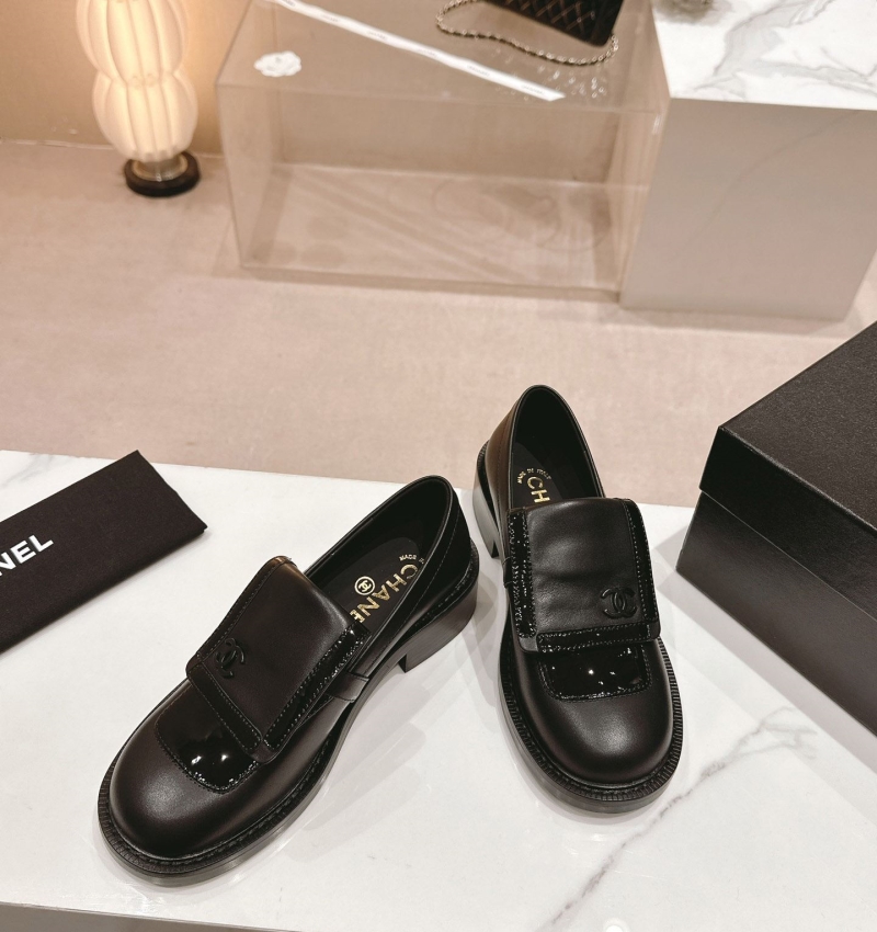 Ch*el leather shoes